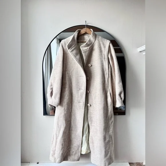 VINTAGE llama wool | A-line overcoat | size medium- large - Picture 3 of 6
